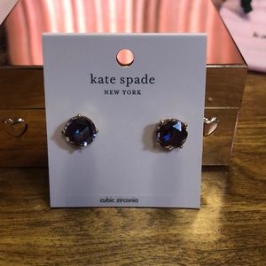NWT Kate Spade ♠️ Sparkly Faux Gold & Purple Stone Earrings